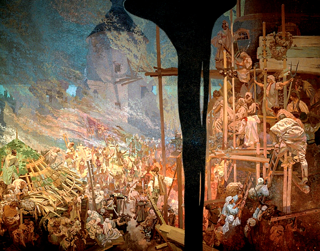 Defense of Sziget against the Turks by Nicholas Zrinsky in Detail Alphonse Mucha